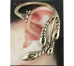 Vintage punk peacock Phoenix ear cuff earrings New arrival Bronze 12pcslot9950824