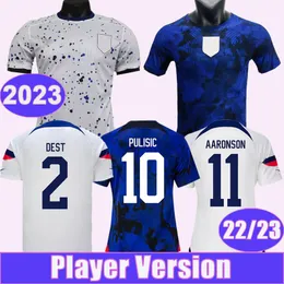 2023 UniTEd PULISIC Player Version Soccer Jerseys 22 23 National Team AmERica MORRIS DEST McKENNIE YEDLIN ACOSTA AARONSON StaTEs Home Away Football Shirt Uniforms
