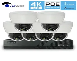 8MP 4K Ultra HD 4X Optical Zoom Security Dome Camera System 8ch PoE NVR 6 PoE IP Cameras Surveillance 6CH NVR Kit TSNVP8HBB59A40047111357