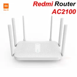 Routers Xiaomi Redmi AC2100 Router Gigabit DualBand Wireless Router Wifi Repeater with 6 High Gain Antennas Wider Coverage Easy setup