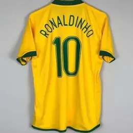 1998 2002 2006 Brasils piłkarski koszulki retro Carlos Romario Ronaldinho Rivaldo Adriano 98 02 bramkarza mężczyzn Camiseta Maillots Football Kit Kit mundur