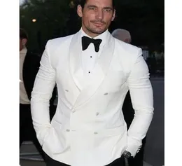 2018 Summer Style Custom Made White Blazer Groomsmen Double Breasted Men Suit Groom Tuxedo Bespoke Wedding Suits For Men JacketPa3444631