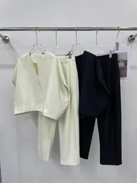 Pantalon deux pièces pour femmes 2023 costume de mode pour femmes coupe haut à col en v pantalon ensemble 2 pièces 0516