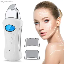 Mikrourrent galvaniska ansiktsmassager Ansiktslyftmaskin hud föryngrar åt strimning anti-wrinkles mesoterapi elektroporator l230523