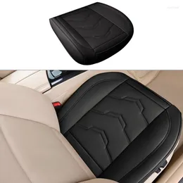 Bilstol täcker universal i 4 säsonger Front Full Surround Cover Breatoble Pad Chain Protector Mat Cushion Black PU Leather