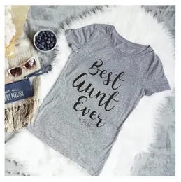 Women's T Shirts Aunt Even BAE Coffee Top Tees Women's Short Sleeve Cotton Funny Letter Print Graphic O Neck Tshirt Drop Y2k