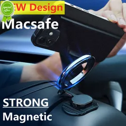 Supporto magnetico per telefono per auto per auto Supporto per supporto per auto per cruscotto mobile in auto per iPhone 14 13 12 Custodia per macsafe Staffa per auto pieghevole