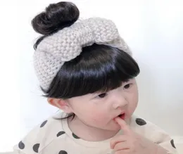 Caps Hats 2021 Hair Accessories Fashion Cute Baby Girl Bun Wig Hat Cap Hairpiece Born Children Kids Girls Bow Headbands Headwear5689400