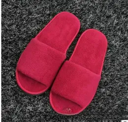 Topp Classic 7 Colors Soft Hotel Spa Non-Disposable Slippers Velvet Colored 7mm Thick Sole Casual Terry Cotton Cloth Spa Slippers, One Size Passar mest grossist