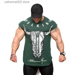 Herr t-shirts bulking varumärke män bomull t skjortor mode casual gym fitness träning korta ärmar tees 2018 sommar nya manliga toppar kläder t230601