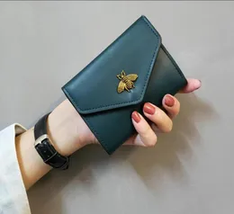 Wallets Women039s wallet pu Hasp Small bee Luxury Brand Famous Mini Solid Purses Short Female Coin Purse Credit Card Holder63674448137701