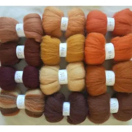 Yarn WFPFBEC FELT 60g Merino needle brown felt set 5g/color 12 colors P230601