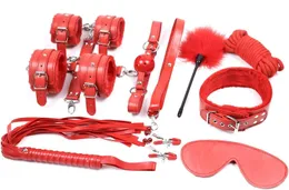 Produtos Sexlove Conjunto de algemas kits BDSM Vibrador de plugue de bunda anal Bdsm batendo bico de metal sexo metal braçadeiras adultos brinquedos sexuais para homens