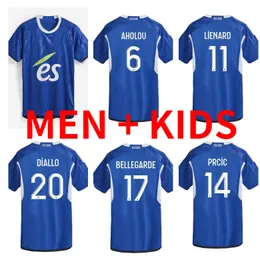 23 24 RC Strasbourg Alsace Soccer Jerseys Maillot de Foot Home Blue 2023 2024 Ahholou Thomasson Lienard Diallo Djiku Orque Gameiro