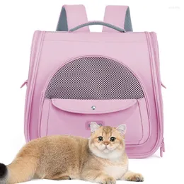 Cat Carriers Pet Carrier Ventilated Backpack Oxford Cloth Puppy Bag For Travel Hiking And Outdoor Use