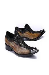 2019 New Fashion Patchwork Men Business Shoes Genuine Leather Oxford Shoes Wedding Banquet Men Formal Dress Shoes Brown7126456