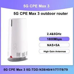 Routery Nowe odblokowane 5G CPE MAX 3 Router zewnętrzny CPE MESH WiFi 6 NSA+SA 5G WiFi Extender Router 5G SIM Card Antenna Wsparcie RJ45