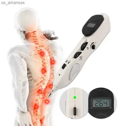 Handhållen Acupoint Massage Pen Tens Point Detector med digital displayelektro Akupunkturpunkt Muskelstimulator Enhet L230523