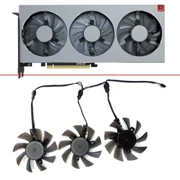 Raffreddamento 3pcs 75mm 4pin fai -da -te amd rx radeon vii ventola di raffreddamento ventole grafica a sfere fd7010h12s per xfx asus msi sapphire rx radeon vii ventilato