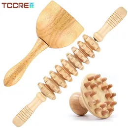 أدوات تدليك للعلاج الخشب الاسترخاء Maderoterapia Kit Wooden Gua Sha Tool Wood Guller Mashroom Massager Sculpting
