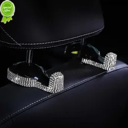 NYA 2st BLING DIAMOND UNIVERSAL CAR SEAT BACK HOOK Väskor Hanger Holder Organizer Automobiles Headrost Mount Storage Hooks Clips