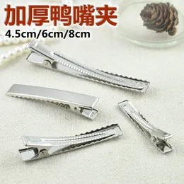 Hair Pins 100 X Thicken Silver Flat Single Prong Alligator Hair Clips Barrette Hairpins For Bows DIY Accessories Hairdressing Tools 230531