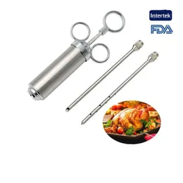 Carne Pollame Strumenti Grill 2Oz Marinata Condimento Iniettore Tacchino Iniettori 5Mm Ago Acciaio Inossidabile Cottura Siringa Iniezione Vtk Dhrhz