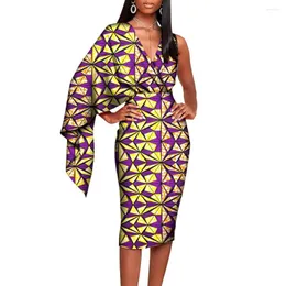 Ubrania etniczne afrykańskie ubrania dla kobiet w dekolcie maxi sukienka kwiatowa Danshiki Bazin Riche Robe Africaine Femme Dame Sukienki