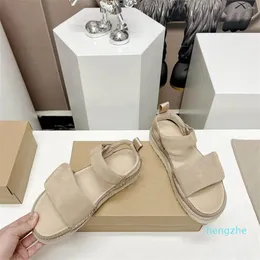 Sandalen 2023 Frühling Sommer Dicke Untere Schuhe Frau Haken Schleife Frauen Retro Strand Femme