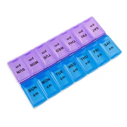 14 rutnät 7 dagar vecka Piller Case Medicine Tablet Dispenser Organizer Pill Box Spliters Pill Storage Organizer Container