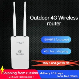 Routers TIANJIE 4G LTE Wireless AP Wifi Router Hotspots CAT4 Outdoor LAN WAN SMA Antenna SIM Card Slot Unlock Modem Cpe Broadband