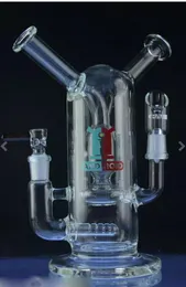 Roboter-Startturm mit vier Schnittstellen, doppelte Mundstücke und Gelenke, Glasbongs, Bohrinsel, Rauchpfeife mit Diffusor, Perc-Glasbong 14 9485996