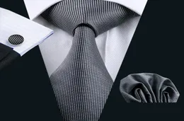 Classic Black Mens Tie Hankerchief Cufflinks Set Jacquard Woven Mens Necktie Set Business Work Formal Meeting Leisure N09248746912