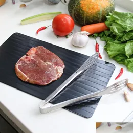 Meat Poultry Tools Chop Board Quick Thawing Food Fast Frozen Tool Kitchen Defrosting Tray Without Electricity Microwave Dh0485 Dro Dh5Le