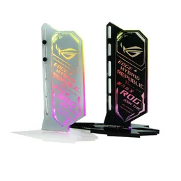 Kühlung DIY RGB GPU -Klammer vertikaler Grafikkartenhalter Unterstützung 5V Aura Synchronisation PC -Spielschrank Wasserkühlzubehör Schwarz/Weiß