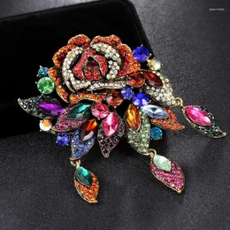 Brooches Big Colorful Flower For Women Wedding Jewelry Costume Broache Accessories Brand Vintage Broches Boutique Relogio