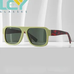 Óculos de sol masculinos novos PRA Box polarizados casuais foscos bico de falcão combinando com cores da moda para tiro de rua