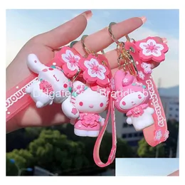 Jewelry Cute Animation Kuromi Anrio Keychain Pink Beautif Pvc Key Ring Accessories Drop Delivery Baby Kids Maternity Otykw