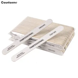 Nail Files 50Pcs/100Pcs Wooden Nail File Strong Thick Stick 100/180 Wood Buffers File 180/240 Grit Emery Board Manicure Acrylic Nail Supply 230531