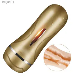 Mężczyźni Mężczyźni Masturbator Puchar Symulacja Podwójny kanał Soft Jerk Off Hand Job Masturbacja Puchar Snail Puchar Dorosły Sex Toy Dropshipping -01 L230518