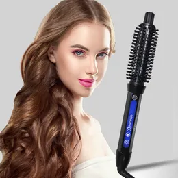 Curling Irons Rucha Professional Curling Iron 2 In 1 Electric Hair Brush PTC Fast Heat Combs for Women Hair Curlers Roller 18-32CM Comb TE 230531