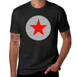 Polos masculinos Winter Soldier - Shield T-Shirt Tees Short T-Shirt Man Big And High Top Men
