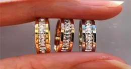 Crystal CZ Stone Ring Stainless Steel Women Wedding Rings Fashion5310899