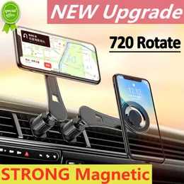 Samochód 720 obracaj magnetyczny uchwyt telefonu do telefonu 2023 Air Vent Magness Smart Telefone Wspornik na iPhone 14 13 12 Pro Max Samsung Xiaomi