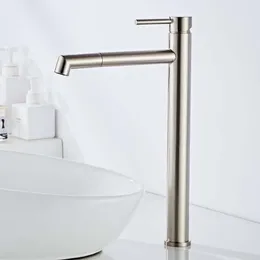 Zlew łazienki krany Azeta mosiężne krótkie lub wysokie kran z basenu zamontowany długie wylewka 360 stopni obracanie mikseru zimnego myjki do mycia wody AT8106HBN