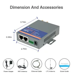 ルーターQX210 M2M IoT 4G LTEモデムルーターサポートイーサネットVPN WIFI SIMカードスロットシリアルRS232/RS485ポート