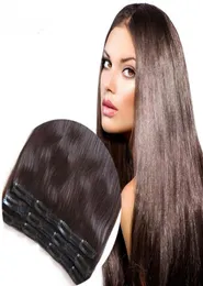 ELIBESS HAIR 120g 9pcslot Remy hair Extensions 1B 2 4 6 99J 27 60 613 Blonde Breathable Lace Clip in Hair Pieces dhl 3355107