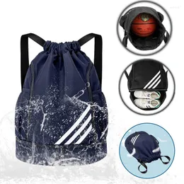 Outdoor Bags Ultralight Sports Backpack Man Women Fitness Bag Drawstring Basketball Waterproof Gym With Shoe Compartment