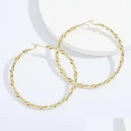 Hoop Huggie Gold Farbe Ohrring für Frauen Geometrische Kupfer Ohrringe Mode Party Schmuck Drop Lieferung Dh4Rx