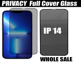 privacy Glass protector for iPhone 14 13 12 mini 11 PRO MAX XR XS SE 6 7 8 Plus antispy full cover tempered glass whole8621625